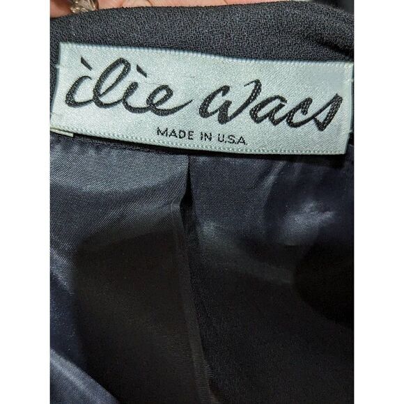 Ilie Wacs Women's Black Vintage Skirt Suit Size 8 - Picture 2 of 6